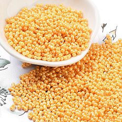 Оранжевый Стеклянный бисер непрозрачных цветов, арахис, оранжевые, 2x4x2 мм, отверстие : 0.8 мм, Около 45000 шт / фунт