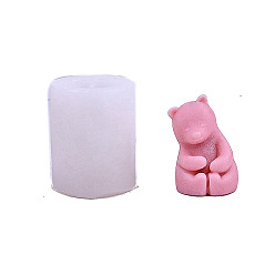 Белый Медведь силиконовые формы, формы для украшения, формы для литья гипсовой смолы, белые, 53x62 мм