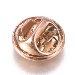 Розовое Золото 304 Застежки-бабочки из нержавеющей стали, ионное покрытие (ip), розовое золото , 11.5x5.5 мм, отверстие : 0.8 мм