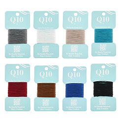 Gemischte Farbe DIY Schmuckzubehör, Nylonfaden Nylonschnur, Gemischte Farbe, 0.1 mm, ca. 6 m / Rolle, 1 Rolle / Farbe, 8 Farben, 8 Rollen / Satz
