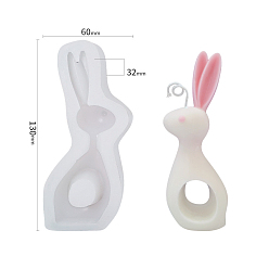 Кролик Силиконовые формы для свечей в форме животных, формы для литья смолы, для уф-смолы, изготовление ювелирных изделий из эпоксидной смолы, Картина кролика, 13x6x3.2 см