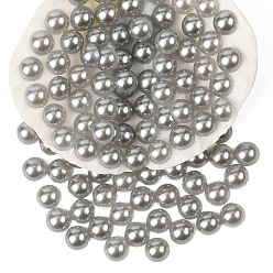 Серый 100 кабошоны из пластика имитация жемчуга шт, полукруглый, серые, 4x2 мм