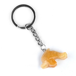 Топаз Нефрит Брелок дельфин, натуральный топаз нефрит подвесное украшение для рюкзака, 8 см