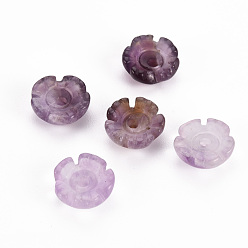 Amethyst Natürlichen Amethyst Perlen, Blume, 10x10x4 mm, Bohrung: 1.5 mm
