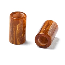 Седло Коричневый Cmолы европейские шарики, крупные бусины столбцов дыра, седло коричневый, 15x9x9 мм, отверстие : 5 мм