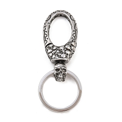 Skull 316 брелки из хирургической нержавеющей стали, античное серебро, череп, 74.5 мм