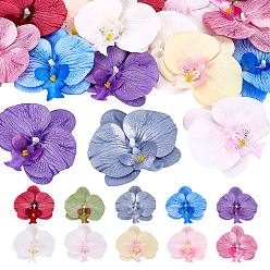 (52) Непрозрачная лаванда 20шт 10 цвета имитация шелка phalaenopsis amabilis, искусственные цветочные головки, принадлежности для фестивалей и вечеринок, разноцветные, 113x113x33 мм, 2 шт / цвет