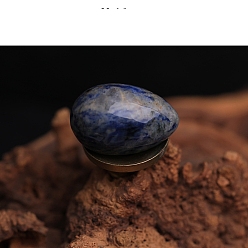 Содалитовое Натуральный содалит яйцо фигурки статуэтки для домашнего офиса украшение рабочего стола, 30x20 мм