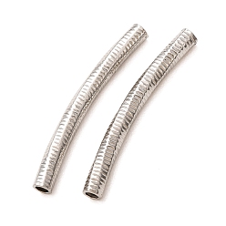 Stainless Steel Color 304 Stainless Steel Tube Beads, Stainless Steel Color, 40x6x4mm, Hole: 2.8mm