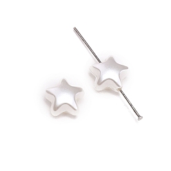 Звезда 30 бусины из абс-пластика с имитацией жемчуга, звезда, 12x11 мм, отверстие : 1.5 мм