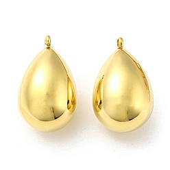 Настоящее золото 14K 304 подвески из нержавеющей стали, слезинки, реальный 14 k позолоченный, 25x15.5 мм, отверстие : 1.6 мм