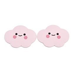 Pink Кабошоны пвх, прорезиненный, облако, розовые, 49.5x48.5x3.5 мм