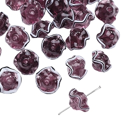 Фиолетовый Юбка ручной работы из бисера лэмпворк, браслет из бисера своими руками, ювелирные аксессуары, фиолетовые, 17x12 мм