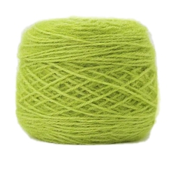 Зелено-Желтый Пряжа мохер, для ткачества, вязание крючком, зеленый желтый, 1.5~2 мм, около 150г/моток