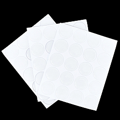 Прозрачный 60 шт. наклейки из эпоксидной смолы, для подвески на бутылочные крышки, diy crafts, полукруглый, прозрачные, 25.4 мм