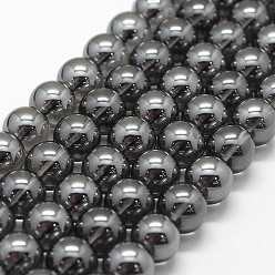 Slate Gray Electroplated Natural Quartz Crystal Beads Strands, Round, 8mm, Hole: 0.8mm, about 49pcs/strand, 15.7 inch