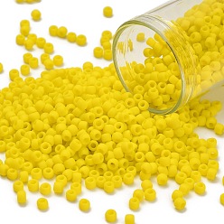 (42F) Opaque Frost Dandelion Тохо 8/0 круглые бусины, японский бисер, (42 f) непрозрачный морозный одуванчик, 3 мм, отверстие : 1 мм, Около 1110 шт / 50 г