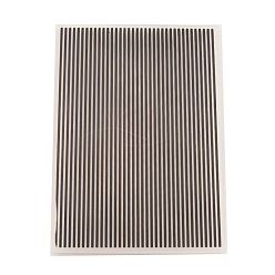 Stripe Transparent Plastic Embossing Template Folders, For DIY Scrapbooking/Photo Album Decorative/Embossed Paper, Stamp Sheets, Black, Stripe Pattern, 14.5x10.5cm