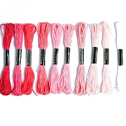 (52) Непрозрачная лаванда 10связки 10 цвета ручная вышивка хлопковыми нитками, разноцветные, 1 мм, около 8.75 ярдов (8 м) / пачка, 1 расслоение / цвет