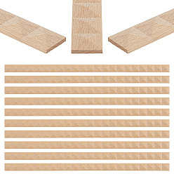 BurlyWood 25Molduras de techo de madera de 1 pieza, molduras de pared para muebles, puerta, guardarropa, decoración del hogar, burlywood, 396x18.5x5 mm