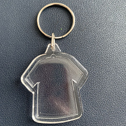 Clothes Прозрачная фоторамка, пустые акриловые брелки, с раздельными брелоками, одежда, 4.8x4 см