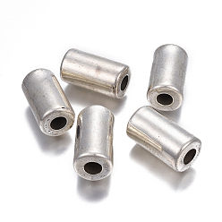 Античное Серебро CCB пластиковые шарики, колонка, античное серебро, 31.5~32x17~17.5 мм, отверстие : 7.5 мм