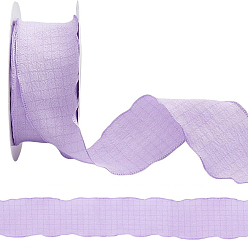 Средняя Орхидея Полиэстеровая лента с морщинами, аксессуары для одежды, средне орхидеи, 1 дюйм (25 мм), около 10.00 ярдов (9.14 м) / рулон