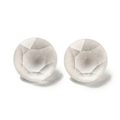 Кристалл Стеклянные стразы кабошоны, точка назад и задняя пластина, граненые, круглые, кристалл, 8x6 мм