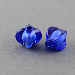 Средно-синий Прозрачные акриловые бусины, бусина в бусине, ромб, светло-синий, 8x10x10 мм, Отверстие : 2 мм , около 1790 шт / 500 г