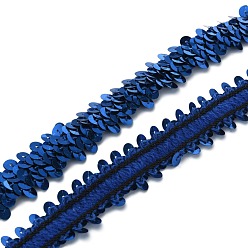 Mittelblau Spitzenbesatz aus Garn, mit Pailletten und elastischer Faser, mittelblau, 3/4 Zoll (20 mm)