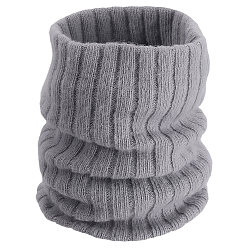 Гейнсборо Теплый шарф из однотонной шерстяной пряжи для мужчин и женщин, светло-серые, 207x152x18 мм