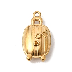 Золотой 304 подвески из нержавеющей стали, брелок для чемодана, ионное покрытие (ip), золотые, 21x11.5x5.5 мм, отверстие : 1.4 мм