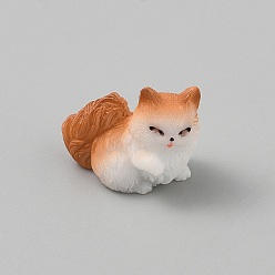 Шоколадный Украшения в форме кошек из смолы, для украшения рабочего стола домашнего офиса, цвет шоколада, 27.5x17.5x24.5 мм