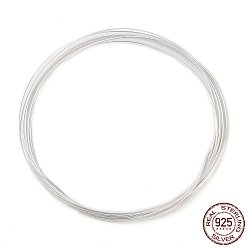 Plata 925 alambres duros completos de plata esterlina, rondo, plata, 18 calibre, 1 mm