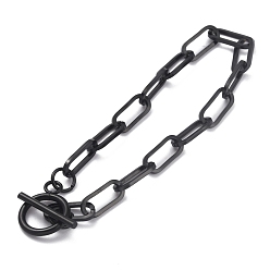 Electrophoresis Black 304 браслеты из нержавеющей стали, с Переключить застежками, электрофорез черный, 8 дюйм (20.2 см)