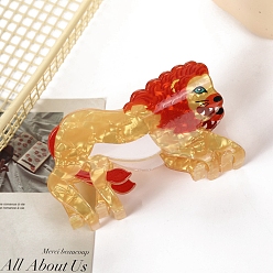 Лев Заколки для волос в форме когтей из ацетата целлюлозы, аксессуары для волос для женщин и девочек, лев, 96x50 мм