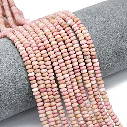 Родонит Природные родонит бисер нитей, матовые, рондель, 4x2 мм, отверстие : 0.9 мм, около 167~173 шт / нитка, 15.16''~15.35'' (38.5~39 см)