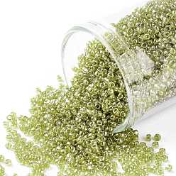 (457) Gold Luster Green Tea TOHO Round Seed Beads, Japanese Seed Beads, (457) Gold Luster Green Tea, 15/0, 1.5mm, Hole: 0.7mm, about 135000pcs/pound