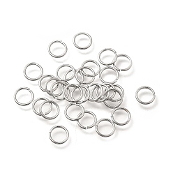 Платинированный Латунные кольца прыжок открыт, пропил пилой закругленный, долговечный, без никеля , Реальная платина, 7x0.8 мм, 20 датчик, внутренний диаметр: 5.5 мм