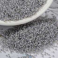 (RR576) Dyed Smoky Opal Silverlined Alabaster MIYUKI Round Rocailles Beads, Japanese Seed Beads, 15/0, (RR576) Dyed Smoky Opal Silverlined Alabaster, 1.5mm, Hole: 0.7mm, about 250000pcs/pound