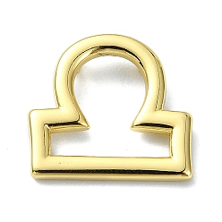 Libra Rack Plating Brass Pendants, Long-Lasting Plated, Lead Free & Cadmium Free, 12 Constellations, Libra, 15x16x3.5mm, Hole: 1.2mm
