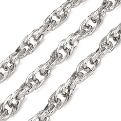 Нержавеющая Сталь Цвет 304 из нержавеющей стали веревочные сети, несварные, с катушкой, цвет нержавеющей стали, 10x7x2 мм