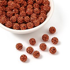 Гиацинт Pave disco бусины, Бусины со стразами, полимерная глина , класс А, круглые, гиацинт, С. 12 (1.8~1.9 мм), 8 мм, отверстие : 1 мм