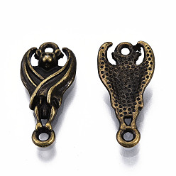 Античная Бронза Подвески из сплава в тибетском стиле с покрытием для стойки, без кадмия и без свинца, Хэллоуин, летучая мышь, античная бронза, 21x10x4 мм, Отверстие : 1.4 мм & 1.5 мм