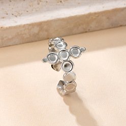 Cross 304 из нержавеющей стали манжеты кольца, цвет нержавеющей стали, крестик, внутренний диаметр: регулируемый