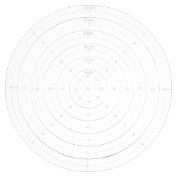 Плоский Круглый Инструмент для вышивки акрилом, шаблон линии рисования, плоско-круглые, 38~165x3 мм, 6 шт / комплект