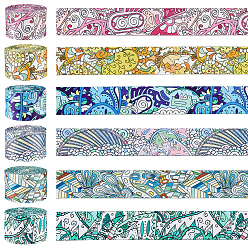 (52) Непрозрачная лаванда 6шт. 6 цвета полиэфирные ленты, для украшения одежды, разноцветные, 1-1/2 дюйм (38 мм), около 2 ярдов / шт, 1 шт / цвет