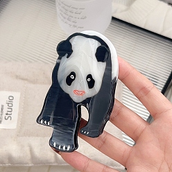 Панда Заколки-клочья из фосфоресцирующего ацетата целлюлозы, аксессуары для волос, для женщин и девочек, панда, 95x52 мм