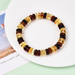 Янтарный Браслеты из натурального янтаря с эластичными бусинами для мужчин и женщин, диск, 1/4 дюйм (0.8 см), внутренний диаметр: 2-1/8 дюйм (5.3 см)