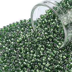 (1006) Silver Lined Light Emerald Luster  Тохо 11/0 круглые бусины, японский бисер, (1006) посеребренный светло-изумрудный блеск, 11/0, 2.2 мм, отверстие : 0.8 мм, Около 1110 шт / 10 г